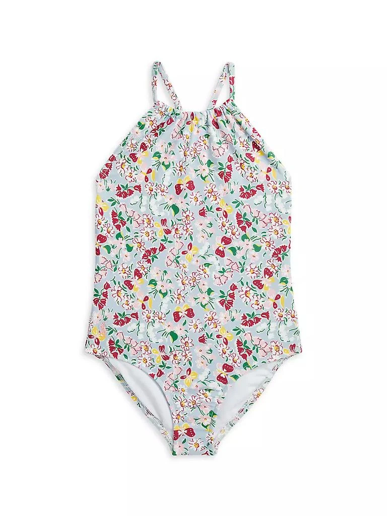 商品Ralph Lauren|Little Girl's Floral Halterneck One-Piece Swimsuit,价格¥559,第1张图片