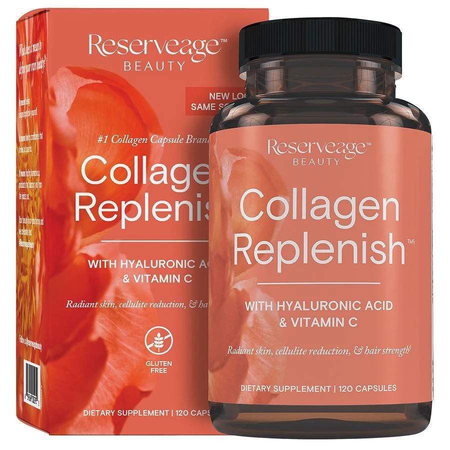 商品ReserveAge Nutrition|Collagen Replenish with Hyaluronic Acid & Vitamin C Capsules,价格¥331,第1张图片