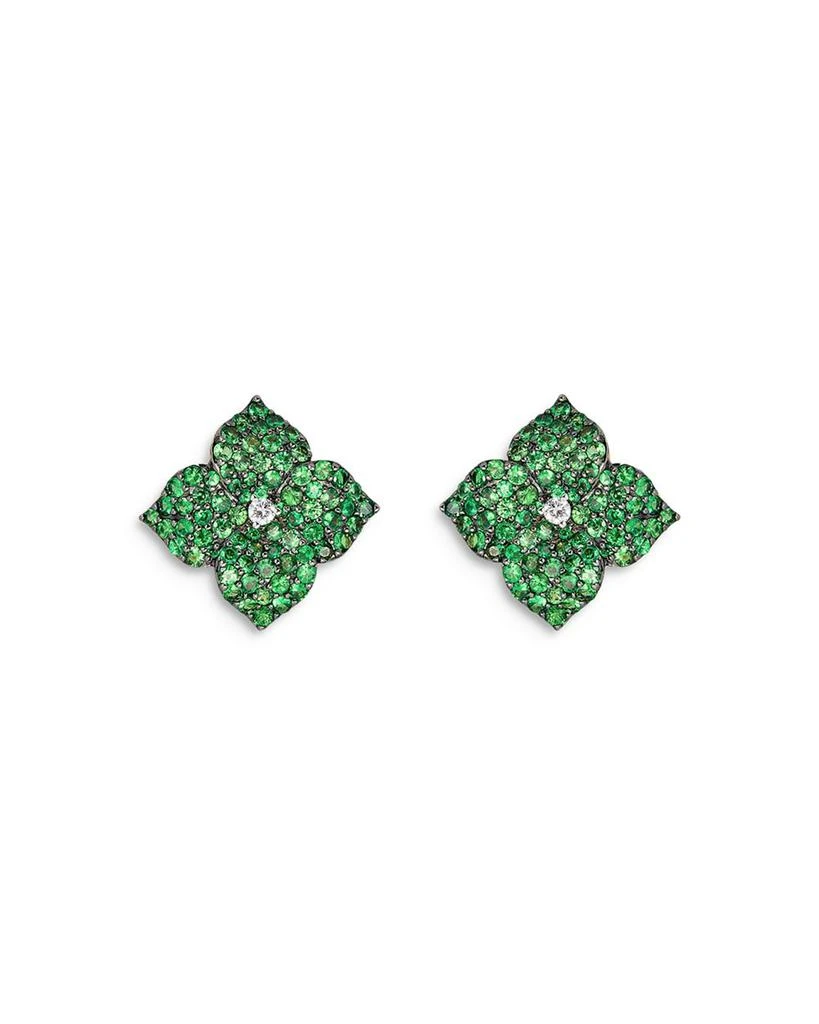 商品Piranesi|18K Yellow Gold Fiore Tsavorite & Diamond Pavé Flower Small Stud Earrings,价格¥28306,第1张图片