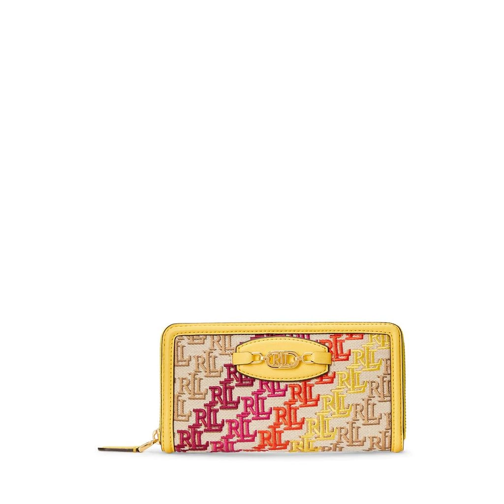 商品Ralph Lauren|Monogram Jacquard Continental Wallet,价格¥364,第1张图片