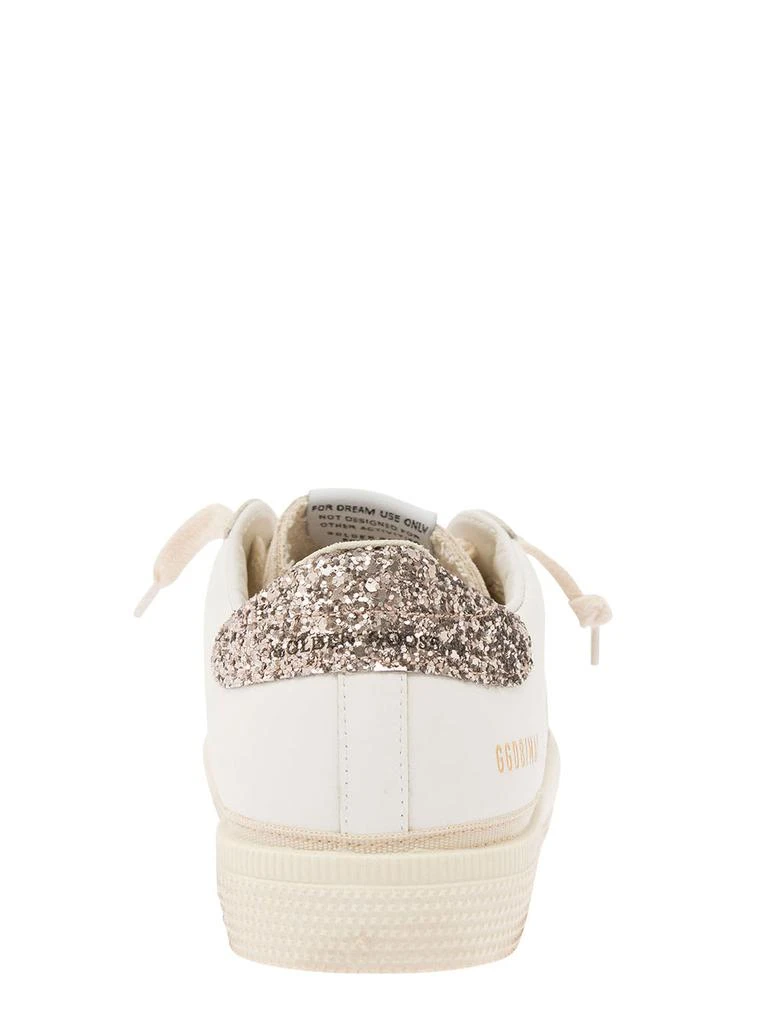 商品Golden Goose|May Leather And Glitter Upper Suede Star Glitter Heel Include Stesso Codice Gyf,价格¥1969,第4张图片详细描述