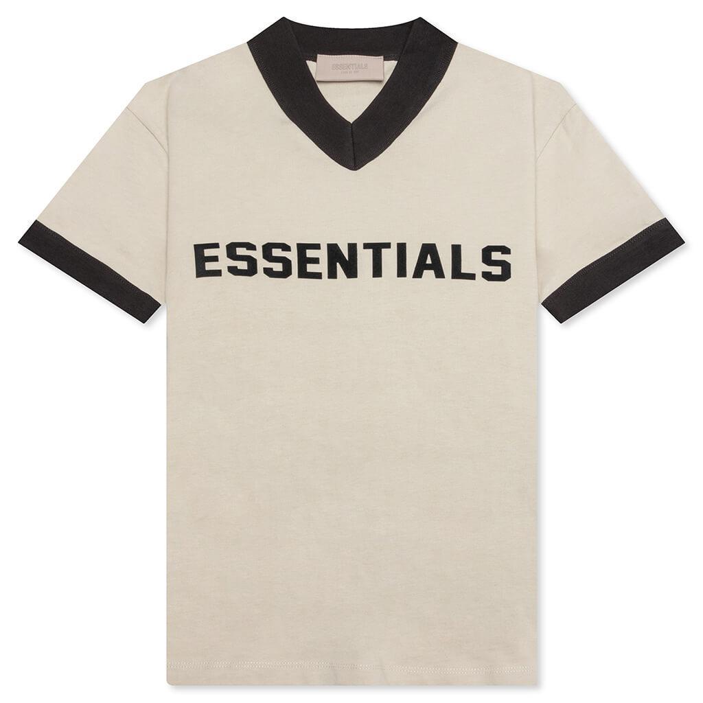 商品Essentials|Fear of God Essentials Kid's V-Neck Tee - Wheat,价格¥298,第1张图片