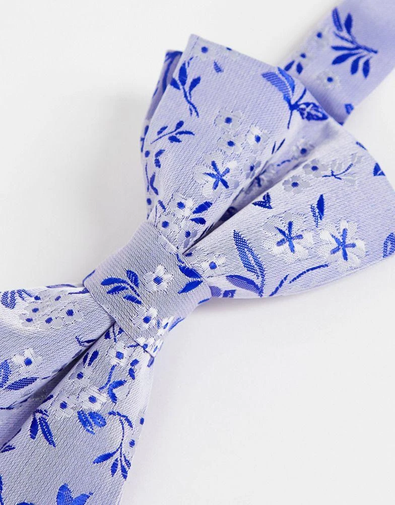 商品ASOS|ASOS DESIGN bow tie in blue ditsy floral,价格¥58,第2张图片详细描述