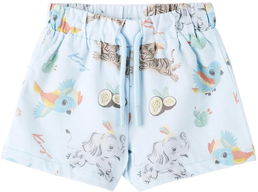 商品Kenzo|Baby Off-White & Blue T-Shirt & Shorts Set,价格¥555,第4张图片详细描述