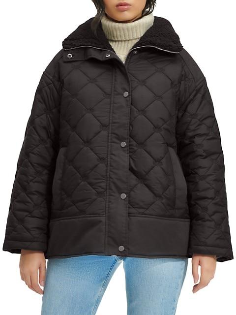 Kaylynn Quilted Sherpa-Lined Jacket商品第1张图片规格展示