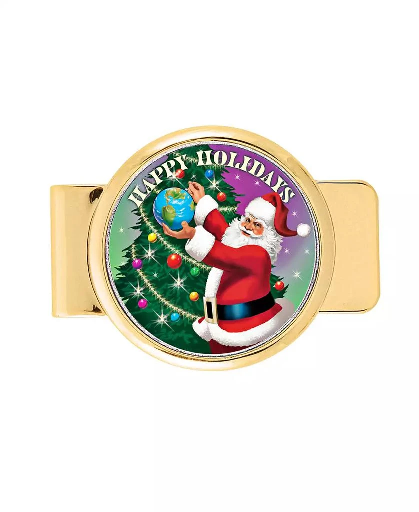 商品American Coin Treasures|Men's Coin Money Clip with Colorized JFK Half Dollar Santa Coin,价格¥226,第1张图片