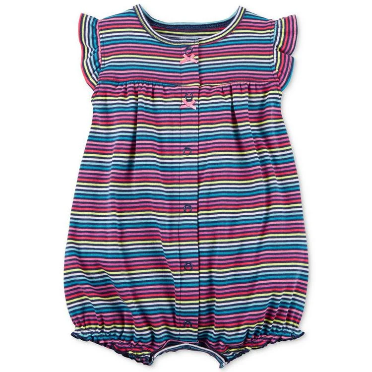 商品Carter's|Striped Cotton Romper, Baby Girls,价格¥31,第1张图片