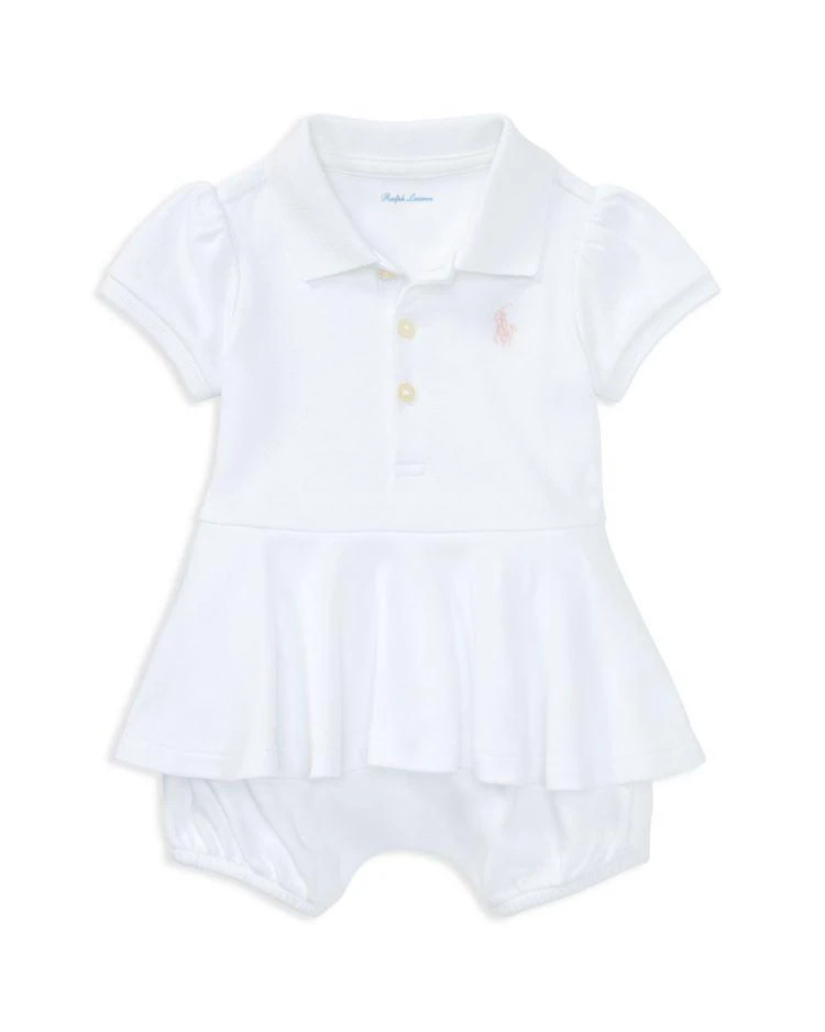 商品Ralph Lauren|Girls' Polo Peplum Shortall - Baby,价格¥100,第1张图片