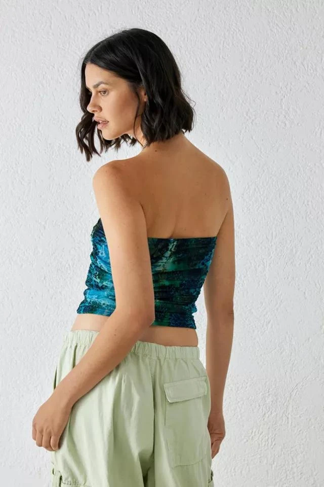 商品Urban Outfitters|UO Ruched Mesh Tube Top,价格¥268,第4张图片详细描述