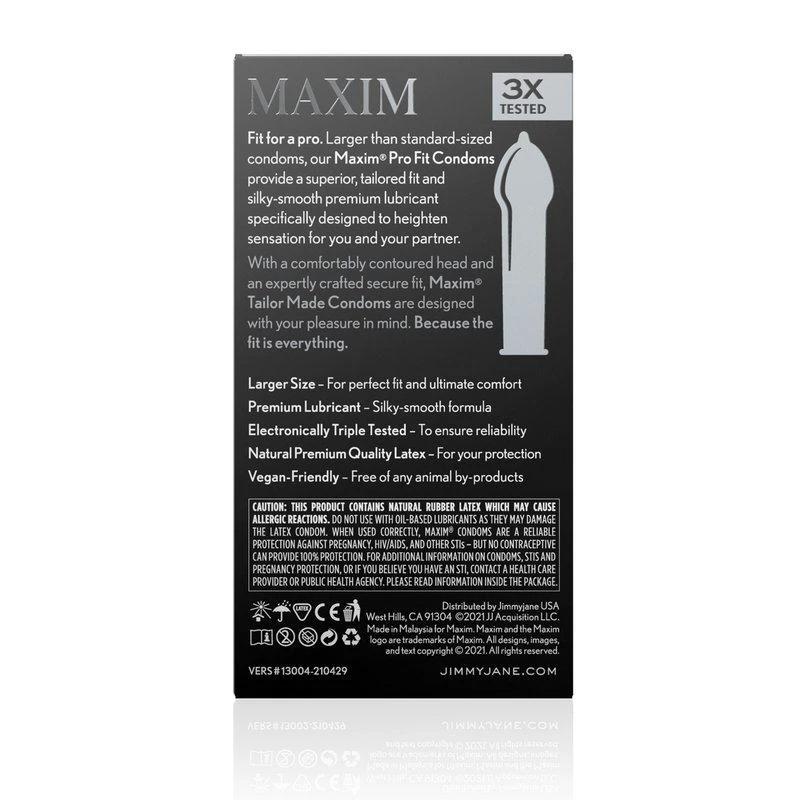 商品MAXIM|Maxim Pro Fit Condoms 12PK,价格¥91,第2张图片详细描述