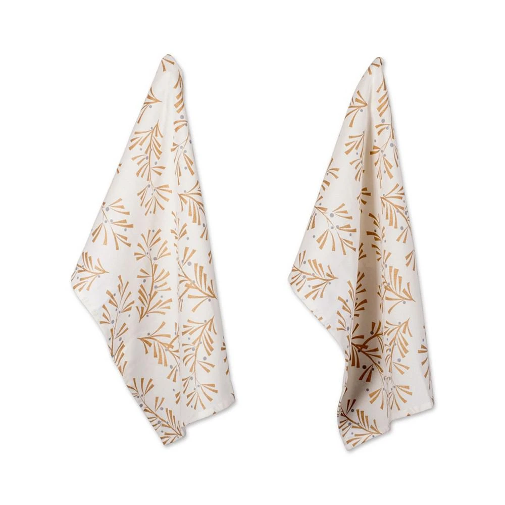 商品Design Imports|Metallic Holly Leaves Dishtowel Set,价格¥105,第1张图片