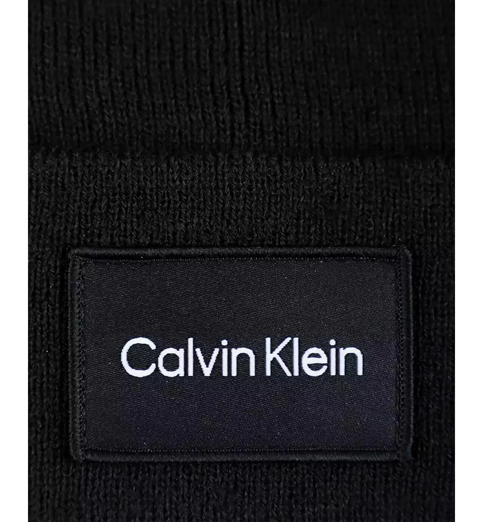 商品Calvin Klein|Men's Woven Logo Patch Beanie,价格¥363,第2张图片详细描述