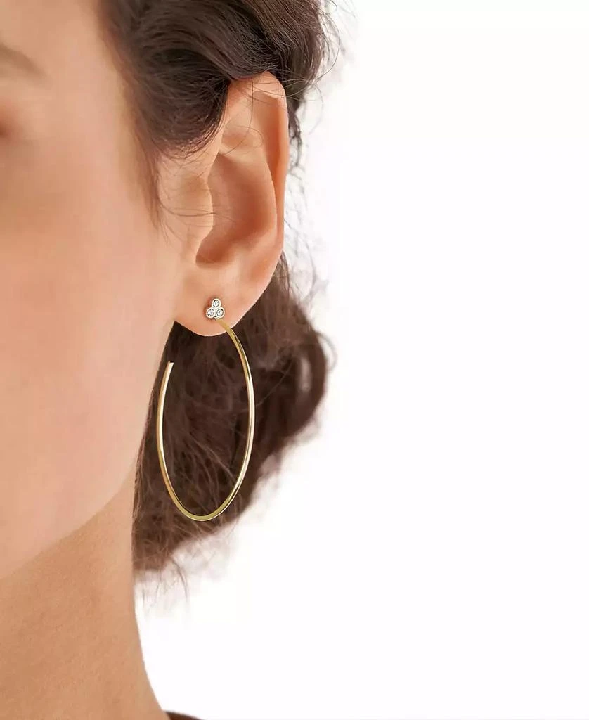 商品Fossil|Sutton Trio Glitz Gold-tone Stainless Steel Hoop Earrings,价格¥339,第3张图片详细描述