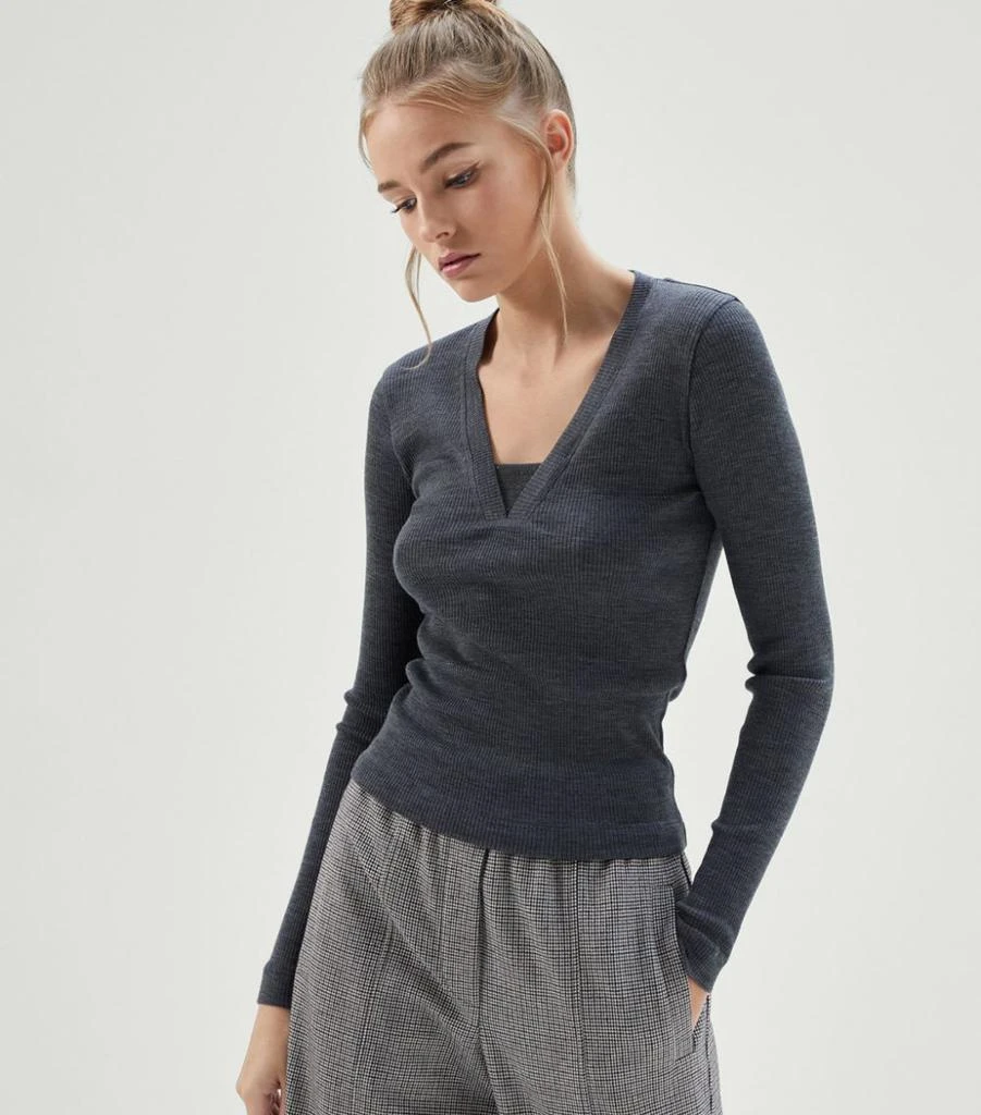 商品Brunello Cucinelli|Monili-Detail Ribbed Top,价格¥10527,第1张图片