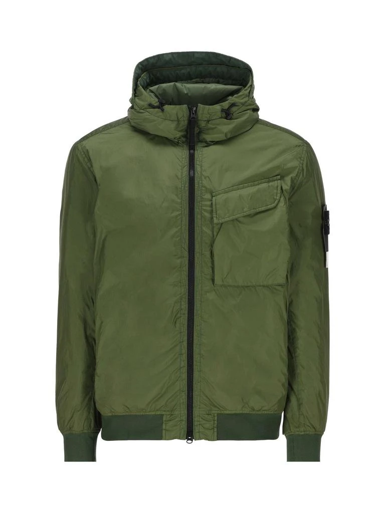 商品Stone Island|Stone Island Logo Patch Zip-Up Padded Jacket,价格¥6120,第1张图片