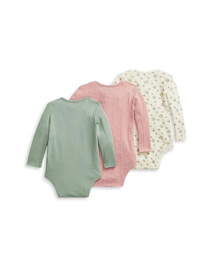 商品Ralph Lauren|Girls' Pointelle-Knit Cotton Bodysuits, 3 Pack - Baby,价格¥418,第2张图片详细描述