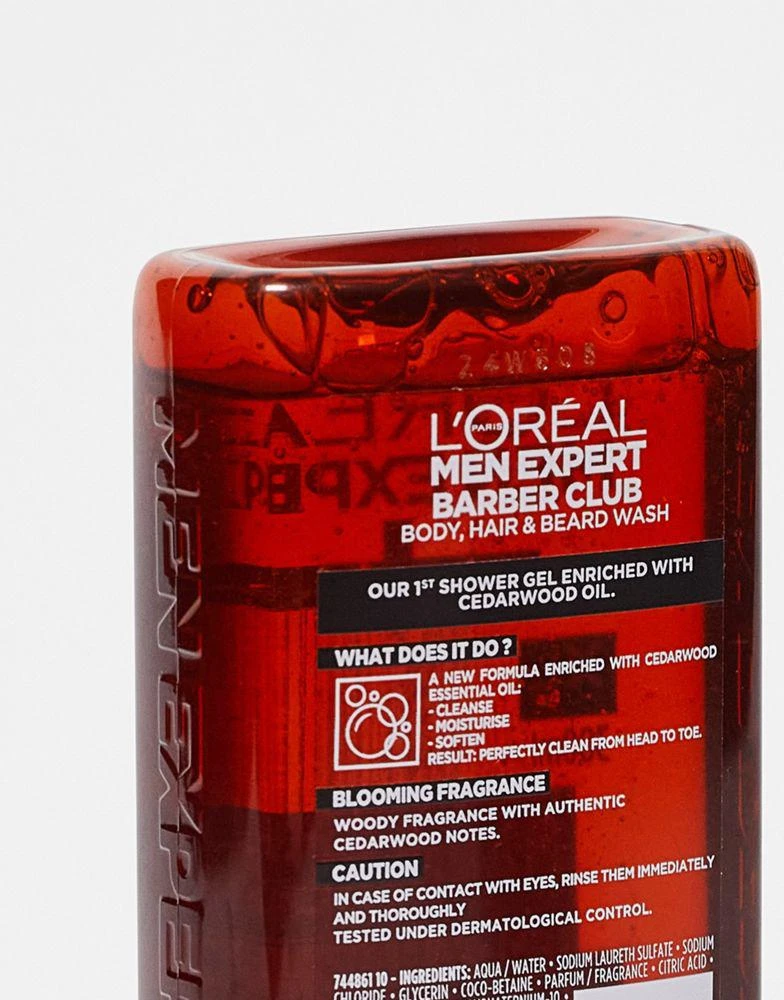 商品L'Oreal Paris|L'Oreal Men Expert Barber Club Body, Face, Hair Shower Gel 300ml,价格¥52,第2张图片详细描述