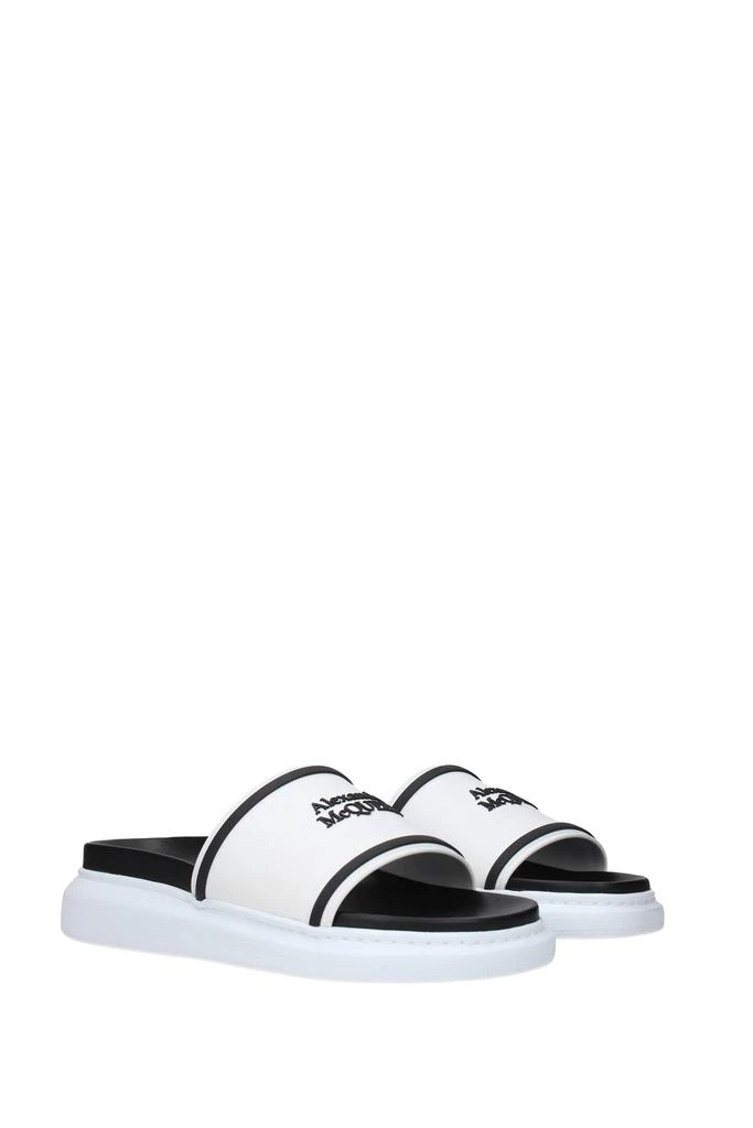 商品Alexander McQueen|Slippers and clogs Rubber White Black,价格¥1223,第2张图片详细描述