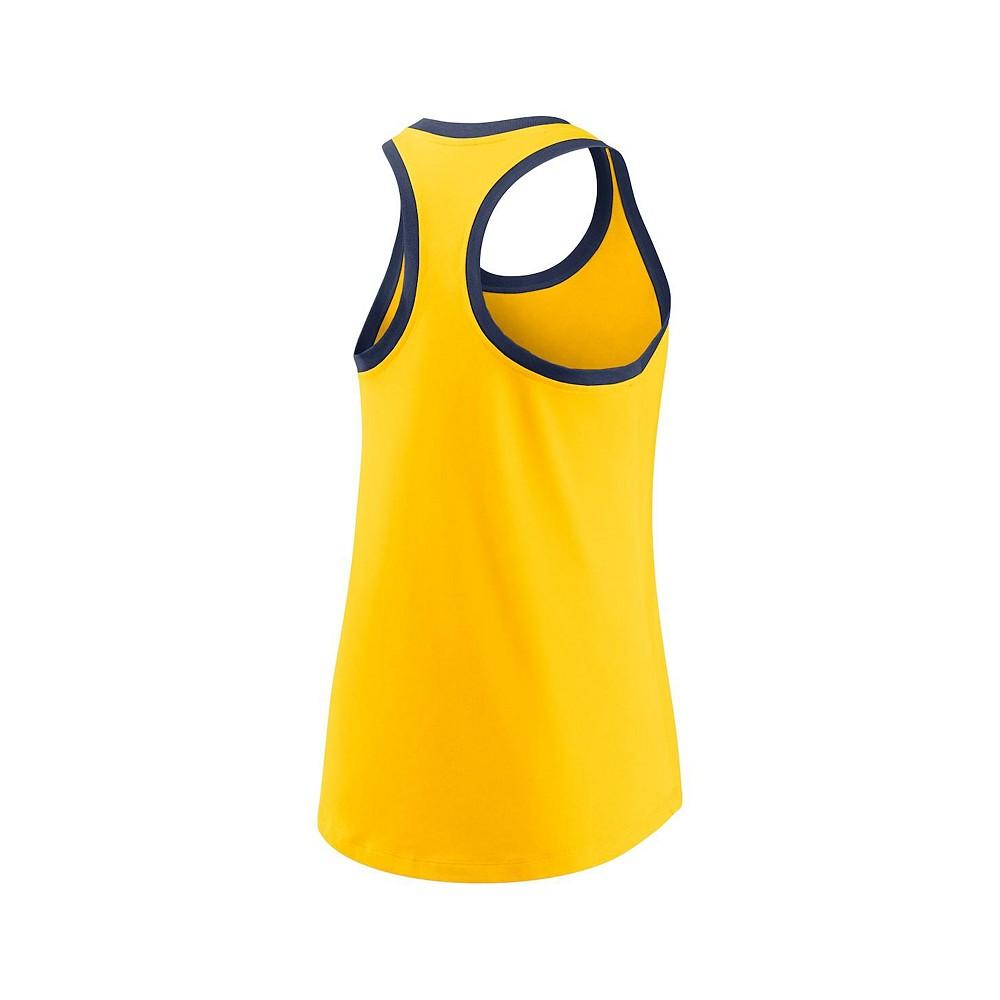 Women's Gold Milwaukee Brewers X-Ray Racerback Performance Tank Top商品第4张图片规格展示