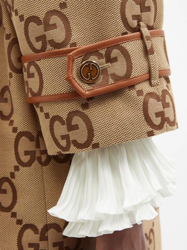商品Gucci|GG-Supreme cotton-blend canvas coat,价格¥31623,第3张图片详细描述