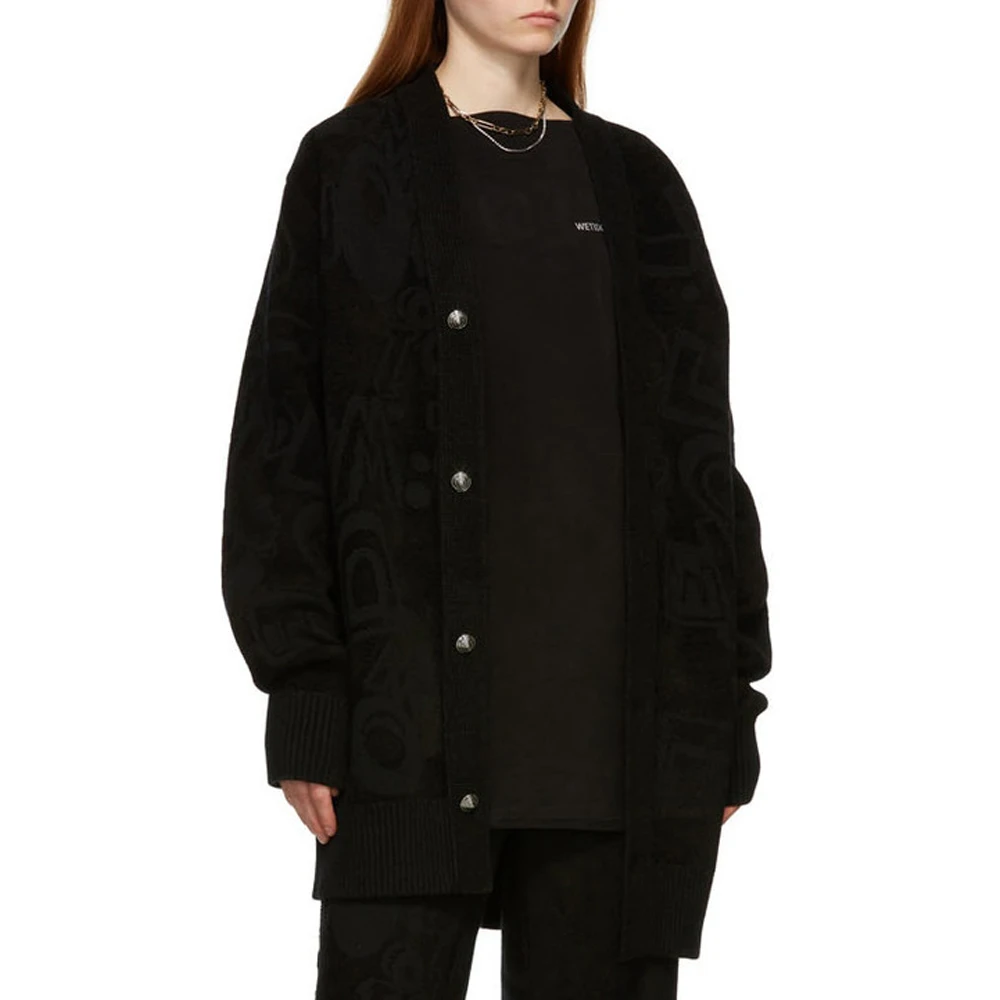 商品[国内直发] We11done|WE11DONE 黑色女士针织衫/毛衣 WD-KC3-21-612-U-BK 【韩国产地商品，大陆地区收货约30-40天】,价格¥6140,第1张图片