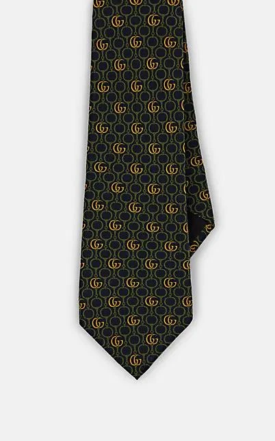 商品Gucci|Double G Horsebit Silk Necktie,价格¥1644,第2张图片详细描述