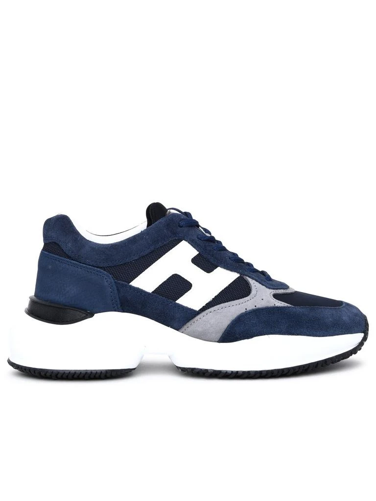 商品hogan|BLUE LEATHER INTERACTION SNEAKERS,价格¥1802,第1张图片