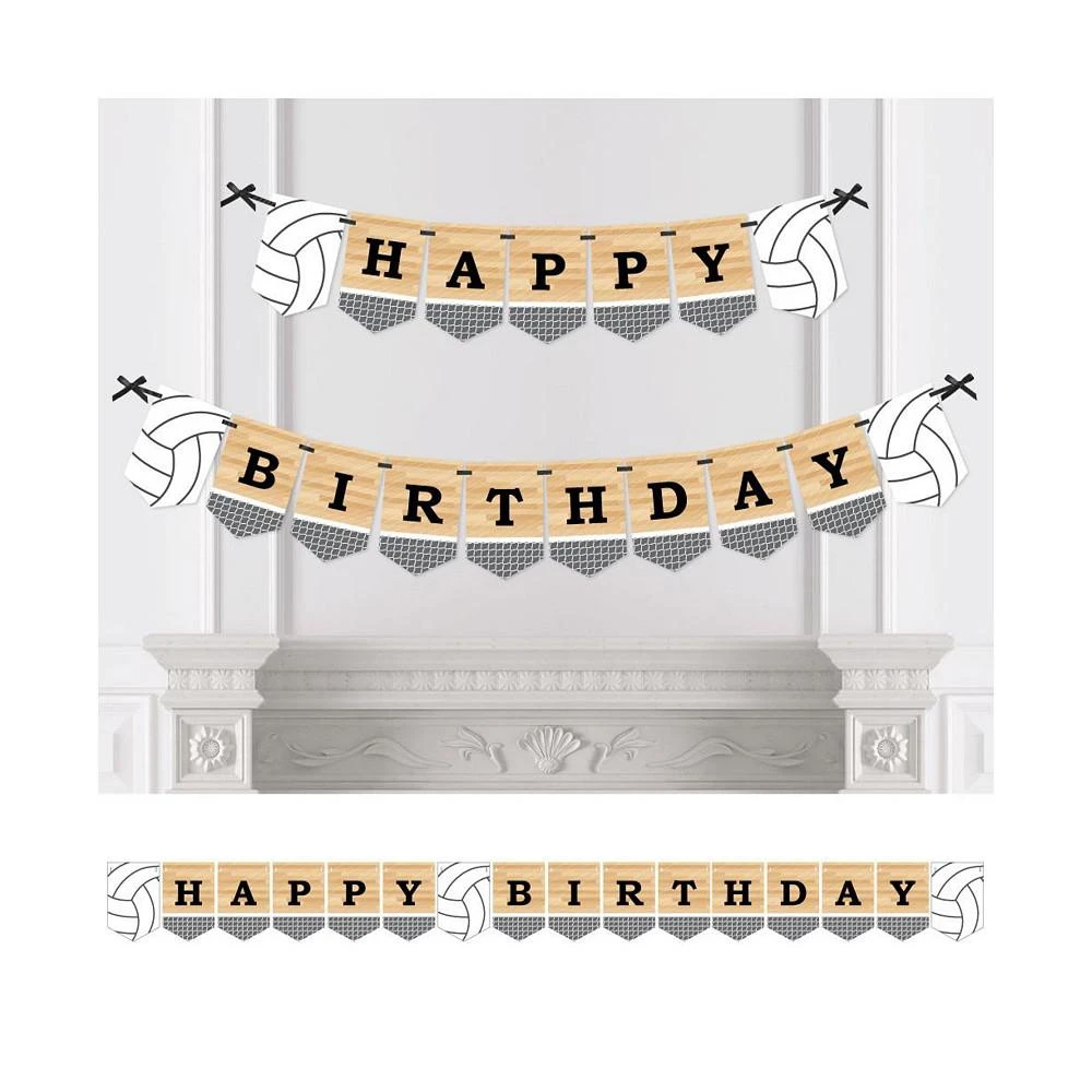 商品Big Dot of Happiness|Bump, Set, Spike - Volleyball - Bunting Banner - Party Decor - Happy Birthday,价格¥157,第1张图片