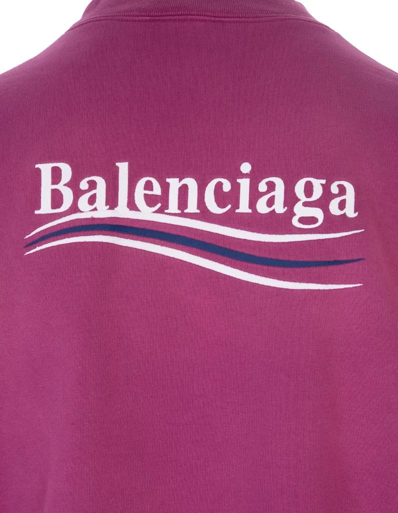 商品Balenciaga|Balenciaga Woman Magenta Political Campaign Regular Fit Sweatshirt,价格¥4753,第4张图片详细描述
