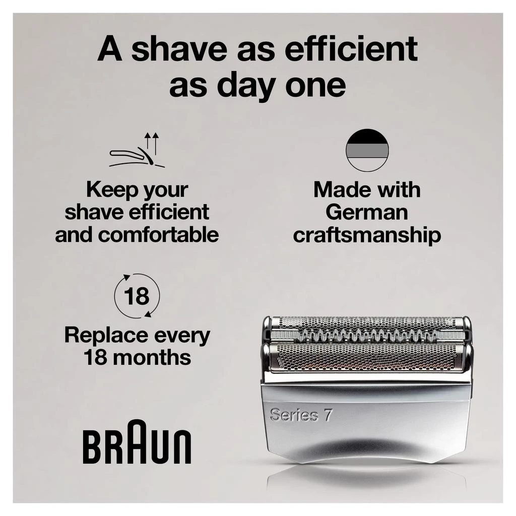 商品Braun|Braun Series 7 70S Electric Shaver Head Replacement, Compatible with Series 7 Shavers: 720cc, 730cc, 735s, 750cc, 760cc, 790cc, and 795cc,价格¥262-¥502,第5张图片详细描述