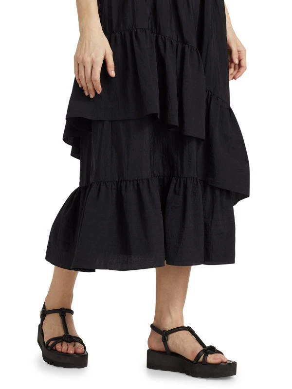 商品Cinq à Sept|Amy Asymmetric Ruffle Midi-Dress,价格¥1055,第4张图片详细描述
