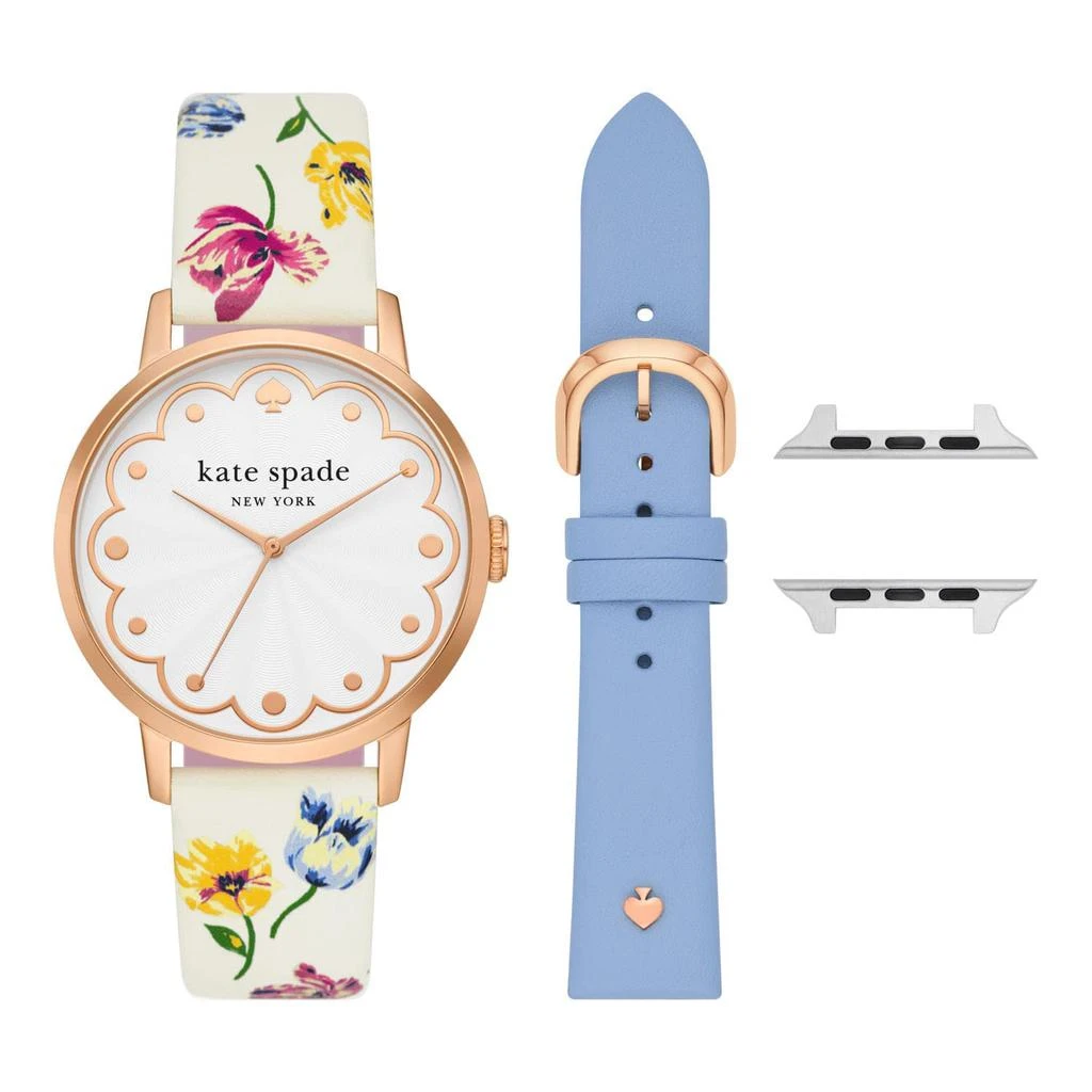 商品Kate Spade|Metro Three-Hand, Rose Gold-Tone Stainless Steel Watch Head Set - KSS0155SET,价格¥1704,第1张图片