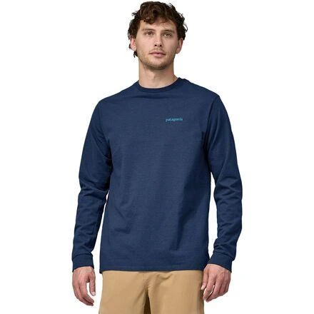 商品Patagonia|Line Logo Ridge Long-Sleeve Responsibili-T-Shirt - Men's,价格¥322,第4张图片详细描述