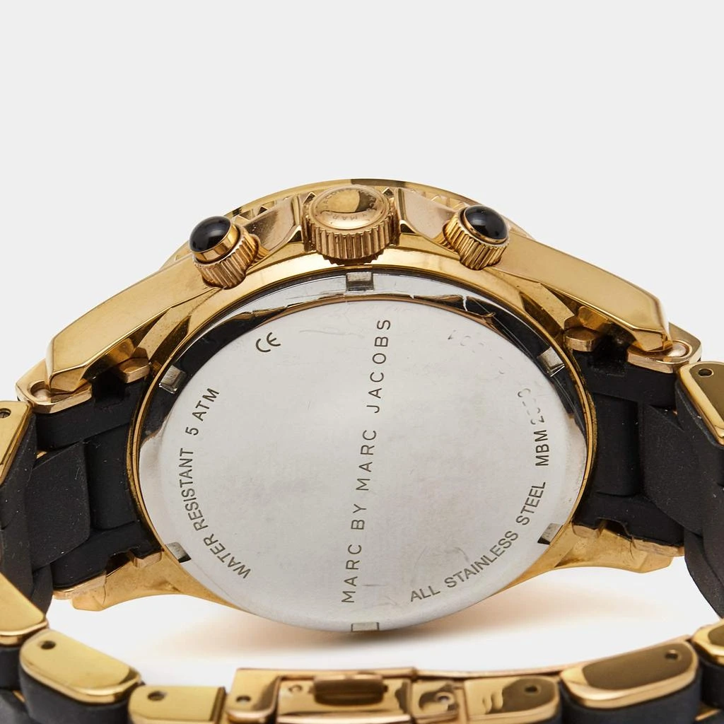 商品[二手商品] Marc Jacobs|Marc by Marc Jacobs Black Gold Plated Stainless Steel Silicone Pelly MBM2553 Women's Wristwatch 40 mm  ,价格¥848,第4张图片详细描述