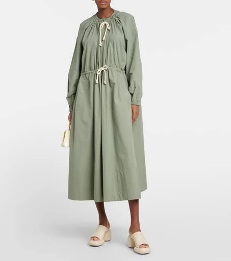 商品Jil Sander|抽绳府绸中长连衣裙,价格¥10339,第2张图片详细描述