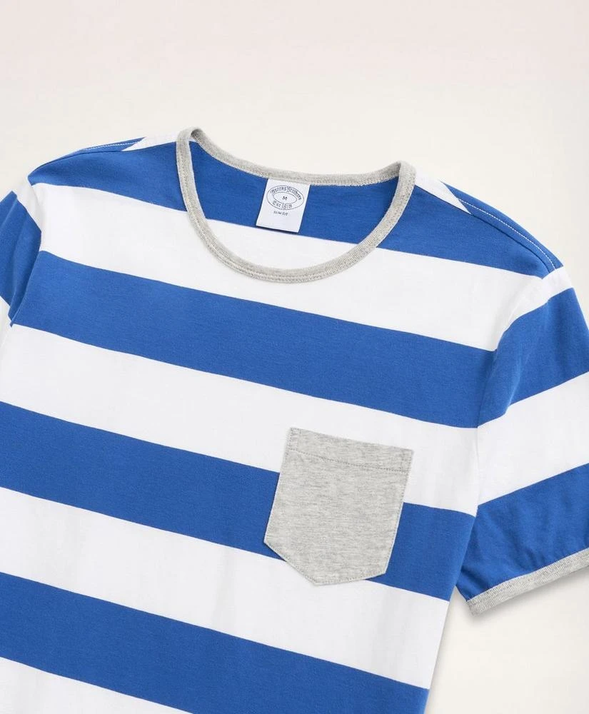 商品Brooks Brothers|Cotton Striped Pocket T-Shirt,价格¥155,第2张图片��详细描述