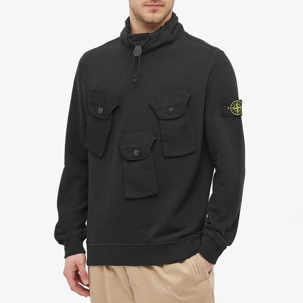 Stone Island Multi Pocket Detail Mock Neck Sweat 商品
