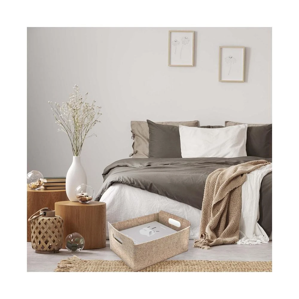 商品Welaxy|Felt 3 Piece Collapsible Storage Bin Set,价格¥252,第3张图片详细描述