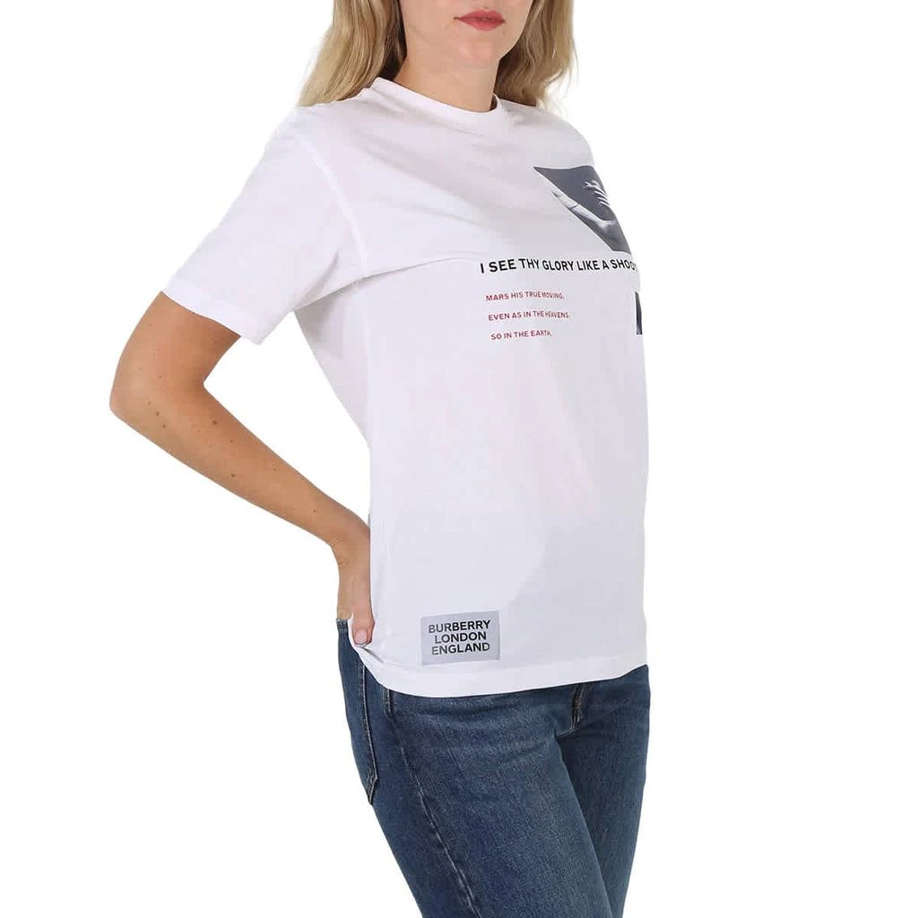 商品Burberry|Ladies Montage Print Cotton Oversized T-shirt In White,价格¥1697,第2张图片详细描述