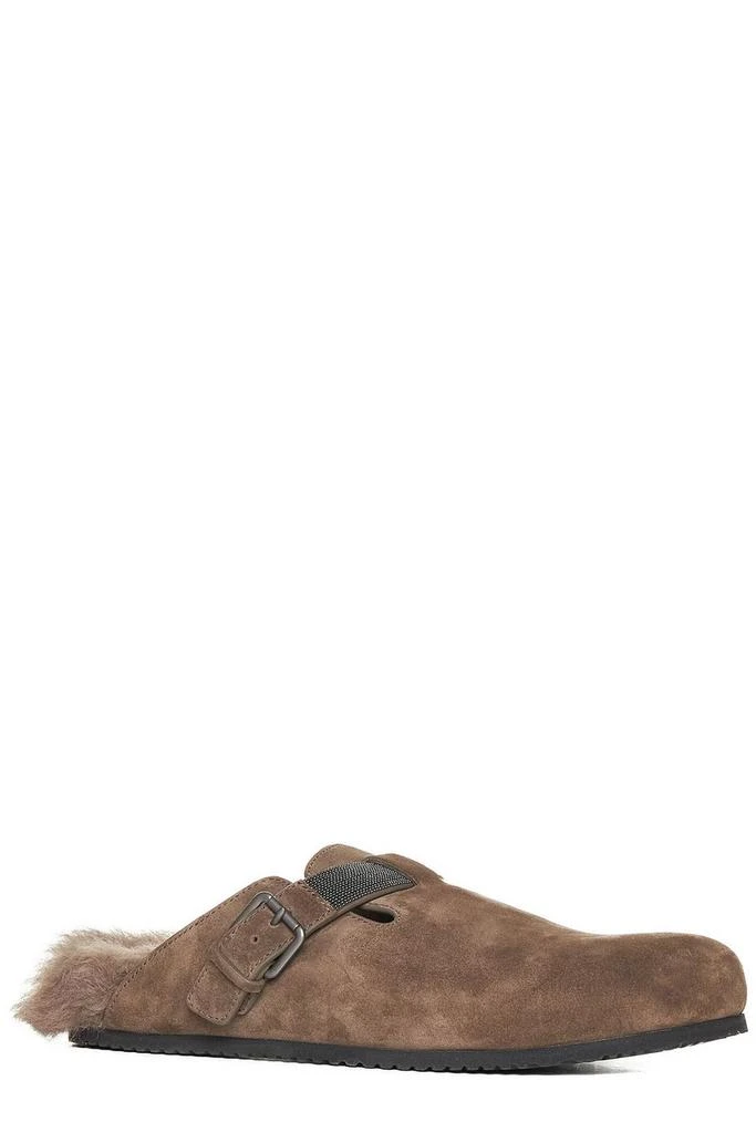 商品Brunello Cucinelli|Brunello Cucinelli Rounded Toe Slip-On Sandals,价格¥5813,第2张图片详细描述