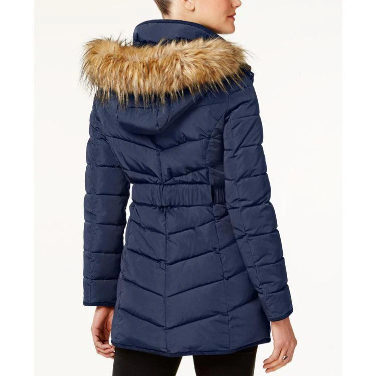 商品Tommy Hilfiger|Faux-Fur-Trim Layered Hooded Belted Puffer Coat,价格¥748,第2张图片详细描述