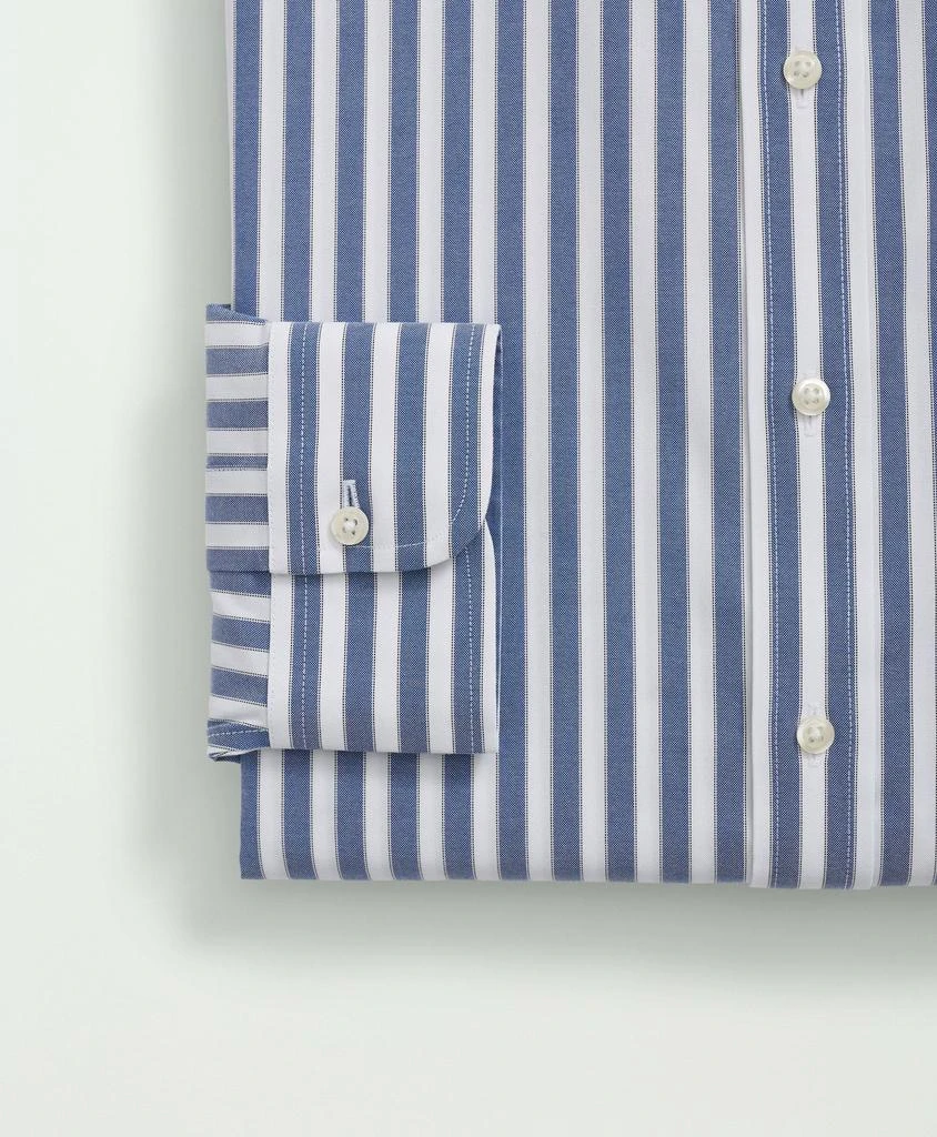 商品Brooks Brothers|Stretch Supima® Cotton Non-Iron Pinpoint Club Collar, Striped Dress Shirt,价格¥452,第5张图片详细描述