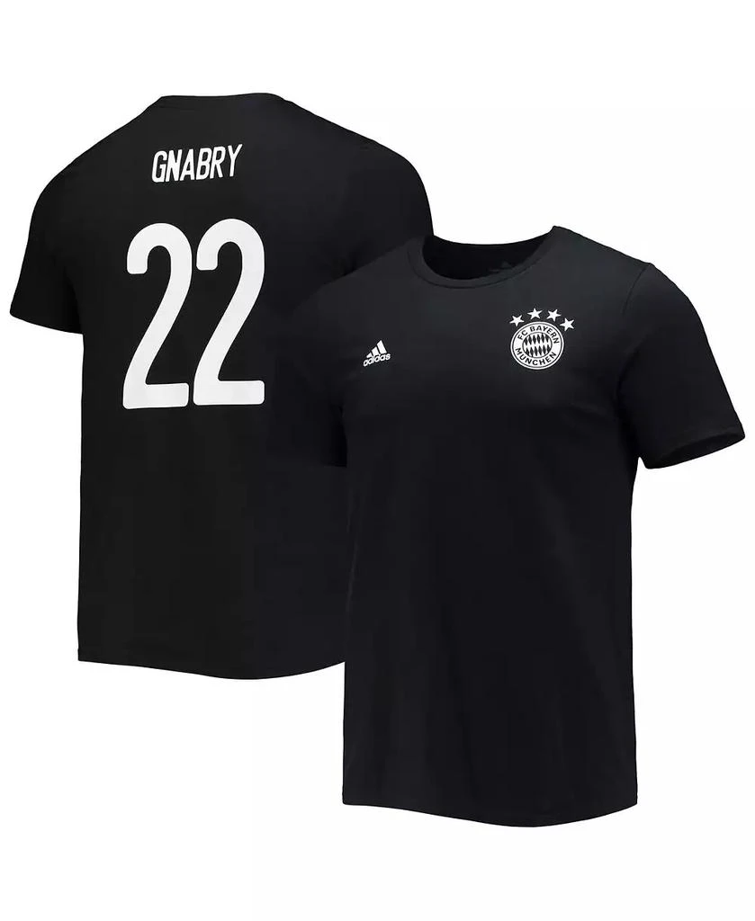 商品Adidas|Men's Serge Gnabry Black Bayern Munich Amplifier Name and Number T-shirt,价格¥229,第2张图片详细描述