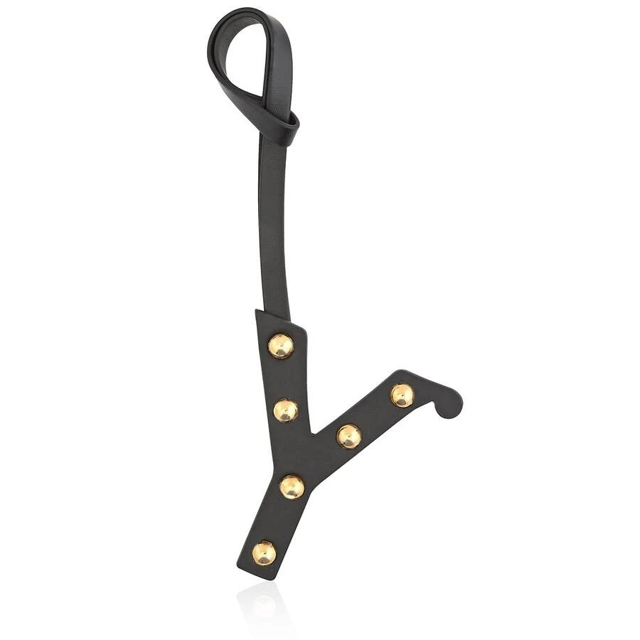 商品Burberry|Burberry Black/Light Gold Ladies Y studded Leather Charm,价格¥335,第2张图片详细描述
