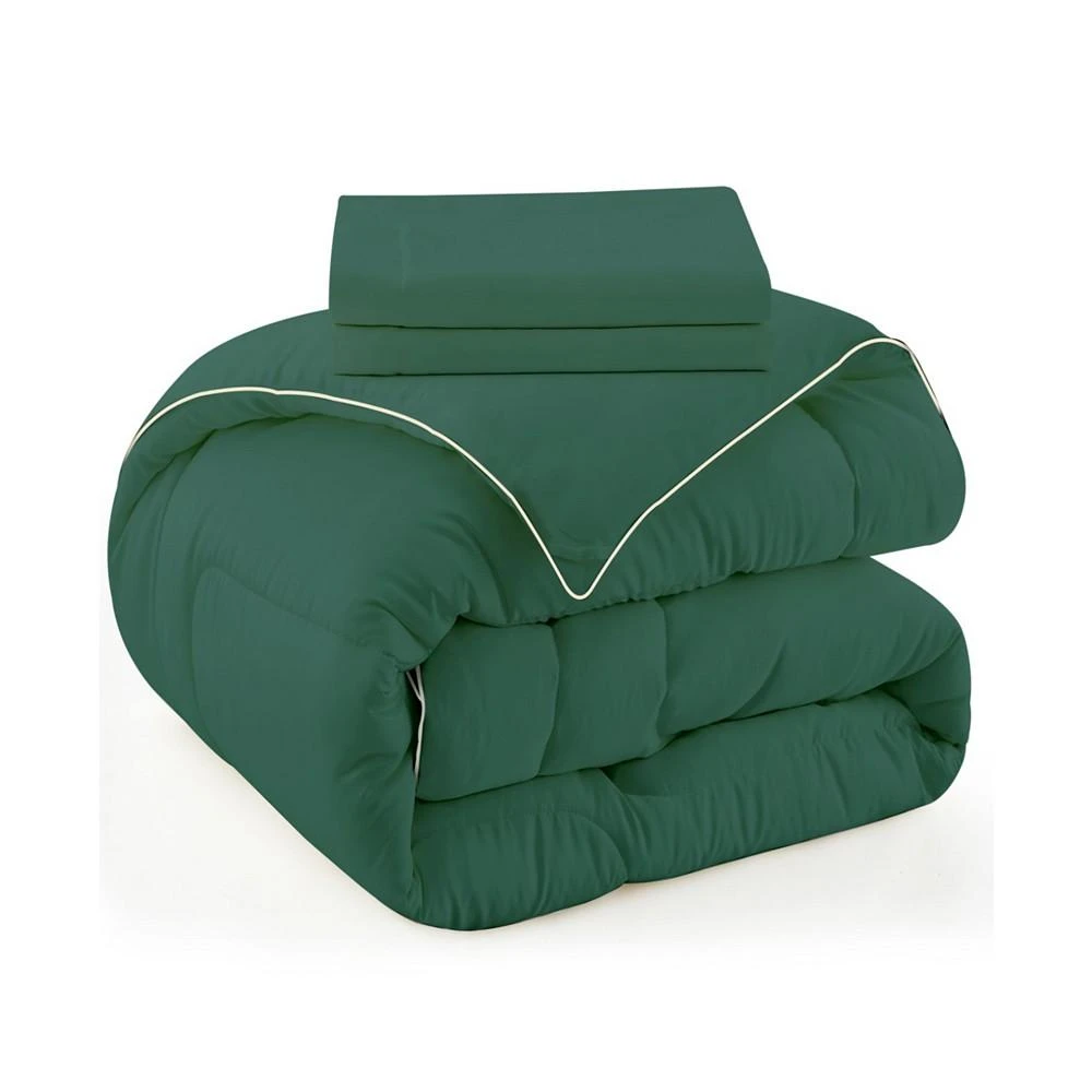 商品UNIKOME|All Season Satin Silky Down Alternative 3 Piece Comforter Set,价格¥1314,第4张图片详细描述