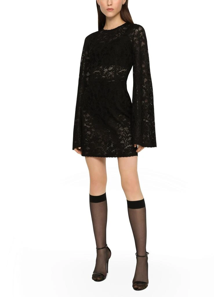 商品Dolce & Gabbana|短款蕾丝缝线连衣裙,价格¥26441,第4张图片详细描述