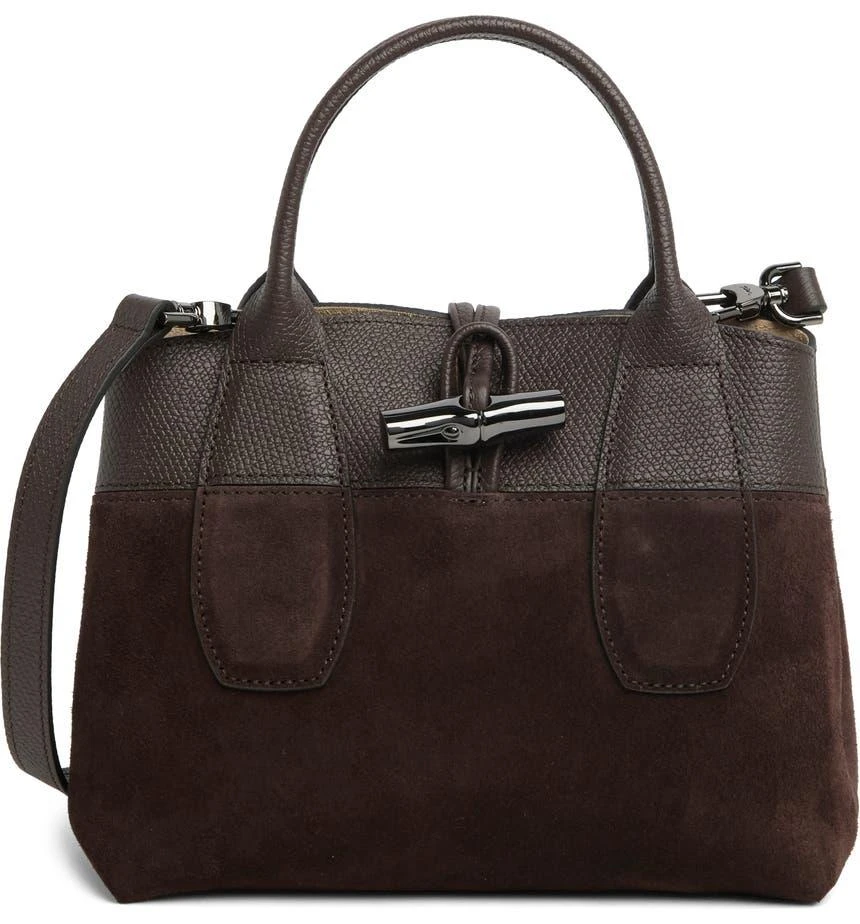 商品Longchamp|Toggle Button Mixed Leather Satchel,价格¥2627,第1张图片