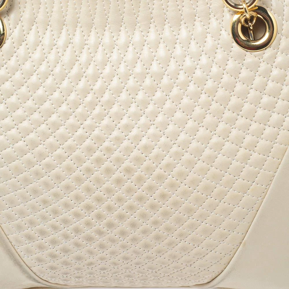 商品[二手商品] Bally|Bally Cream Quilted Leather Fringe Shoulder Bag,价格¥963,第5张图片详细描述