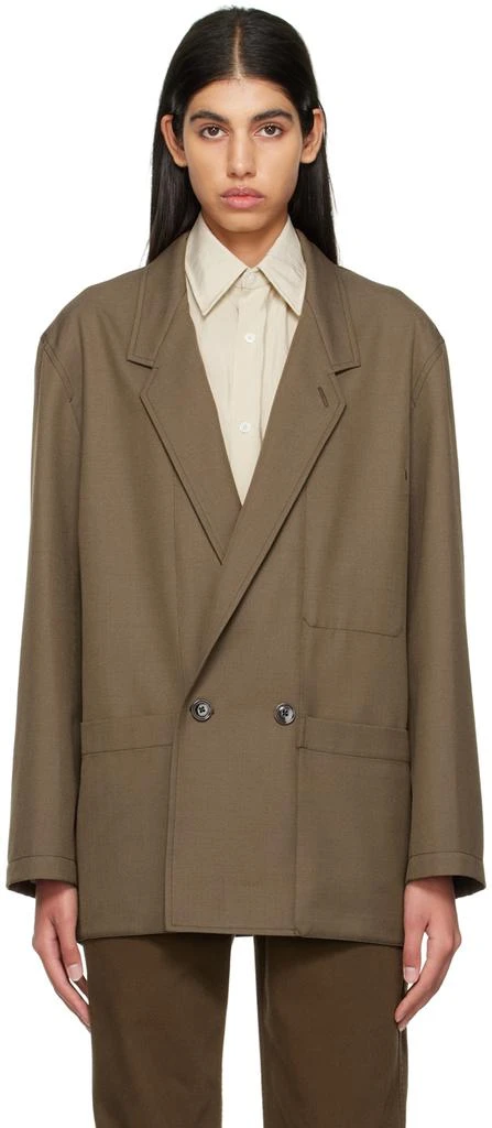 商品Lemaire|Brown Workwear Blazer,价格¥2817,第1张图片