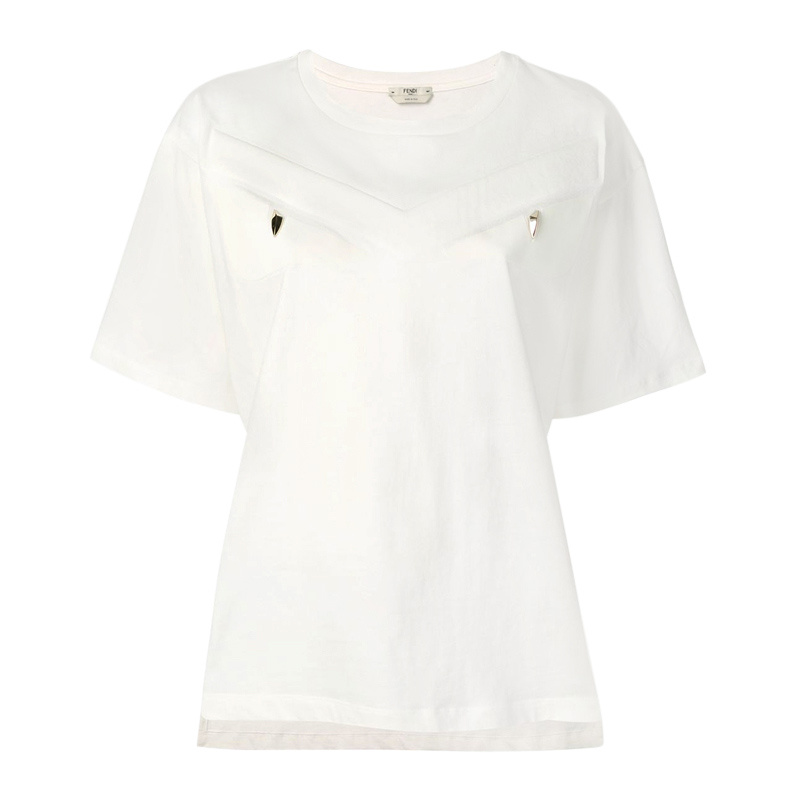 商品Fendi|Fendi 芬迪 女士米白色短袖 FAF077-A6MH-0C00,价格¥2046,第1张图片